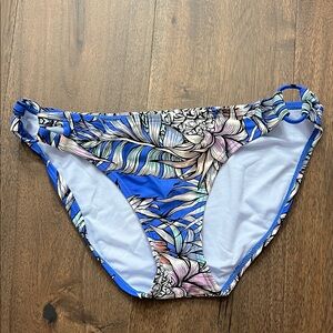 Xhilaration Blue Floral Bikini Bottoms M